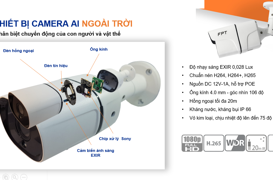 Báo giá lắp camera Oudoor FPT