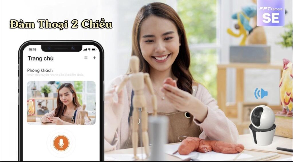 Camera FPT SE – Camera Wifi HD Tích Hợp AI Đàm Thoại 2 Chiều Dùng Thẻ Nhớ Xoay 360