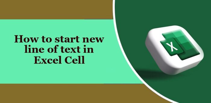 Cách bắt đầu một dòng văn bản mới trong ô Excel