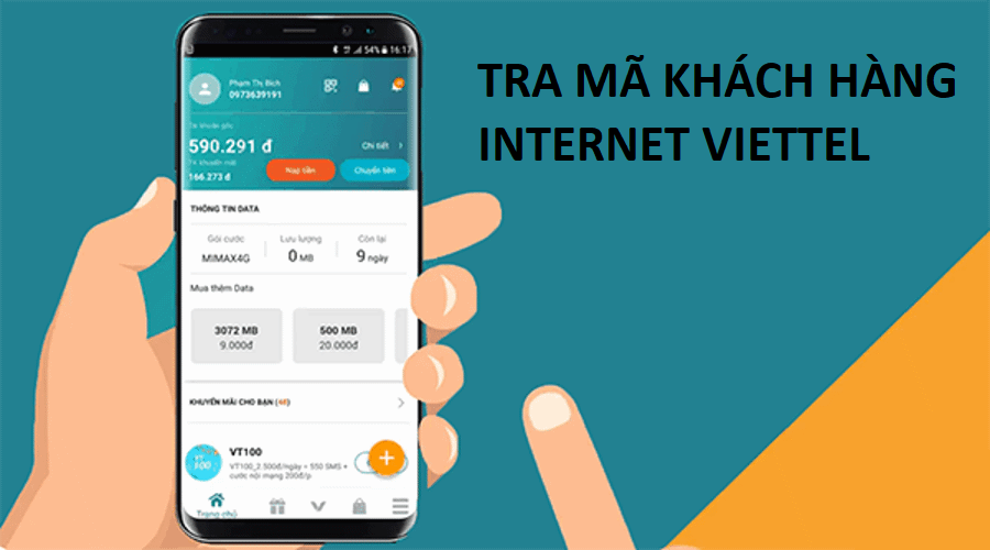 cách tìm mã khách hàng Internet Viettel